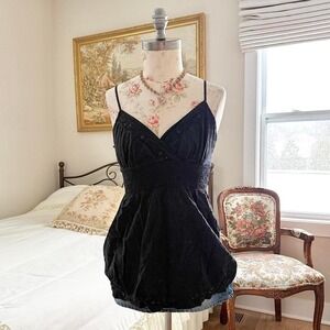 black babydoll top  Y2K Dizzy Lizzy black babydoll top size large